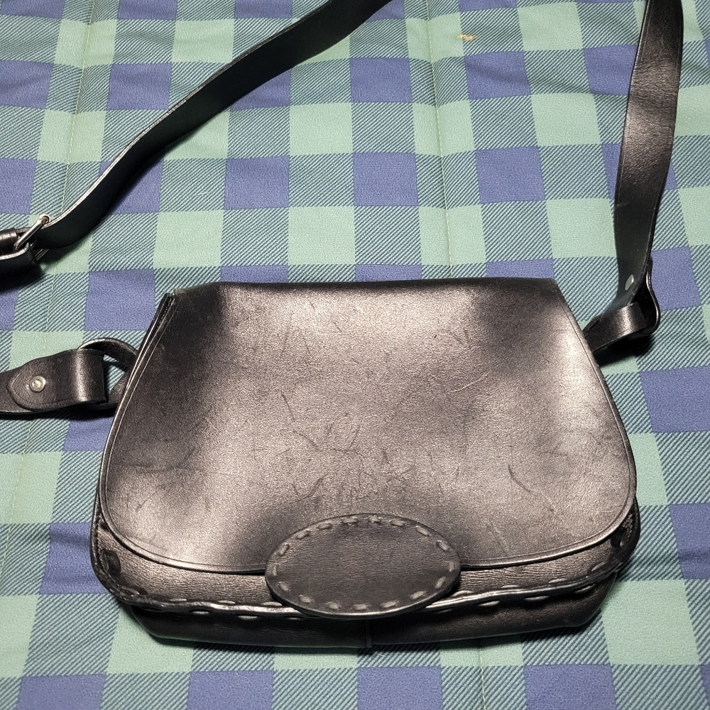 Banana Republic Elegant Black Leather Shoulder Bag